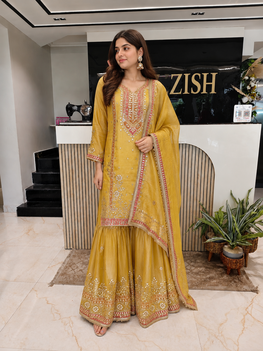 Lemon Tissue Sharara Set
Designer Sharara Suit
Wedding Wear Sharara
Festive Party Wear Ethnic Set
Tissue Designer Suit