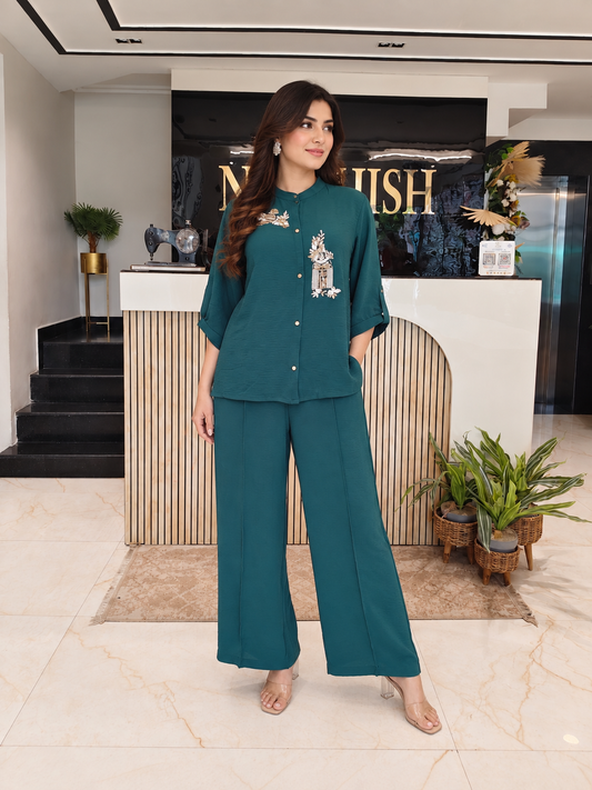Bottle Green Cotton Co-ord Set
Designer Cotton Co-ord Set
Kutdana Sequins Crystal Work Co-ord Set
Party Wear Cotton Co-ord Outfit
Premium Ethnic Wear