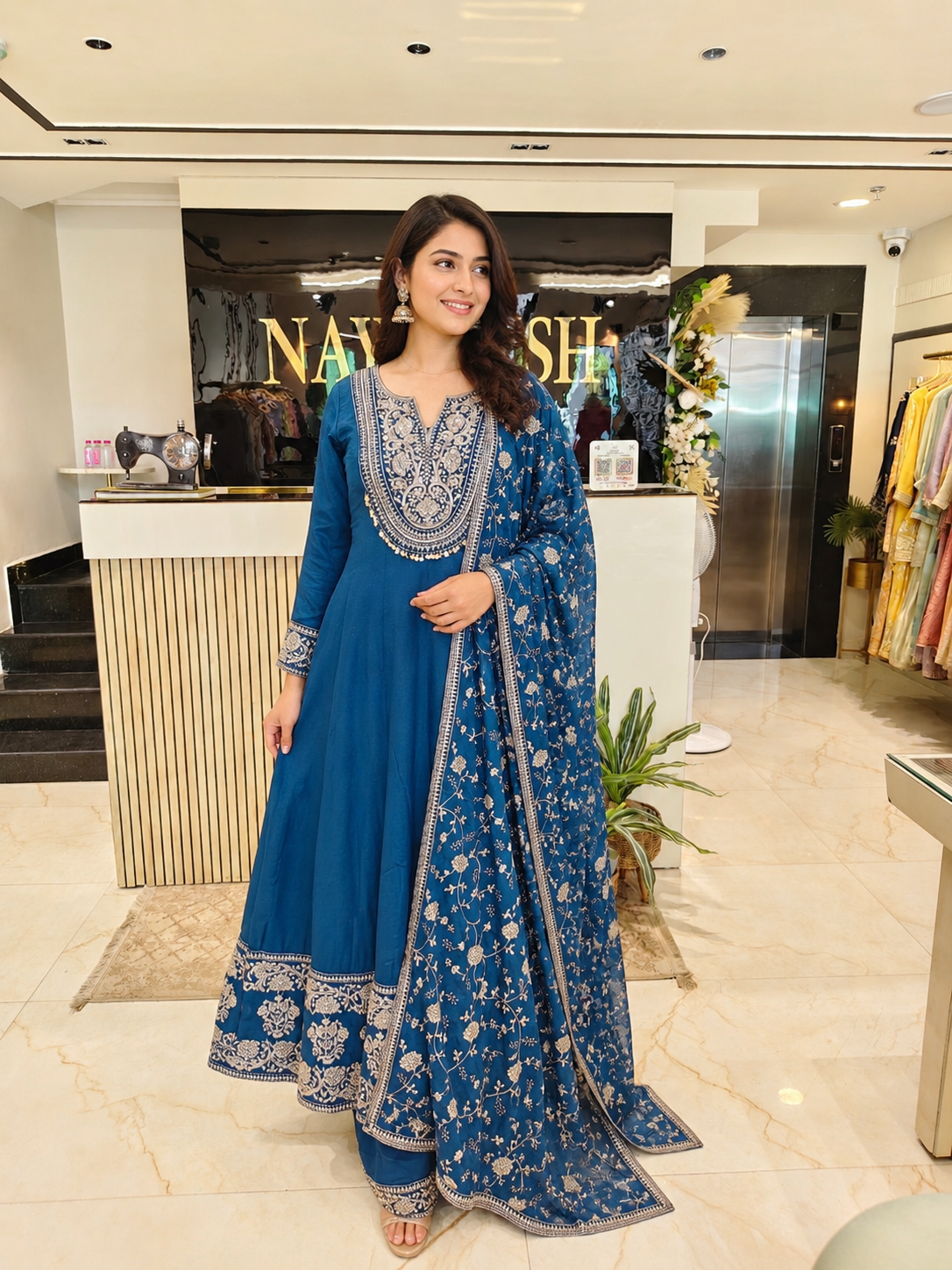 Blue Designer Garara Set
Chiffon Festive Wear Women
Zari Dabka Work Outfit
Wedding Wear Anarkali India
Luxury Party Wear Dress
