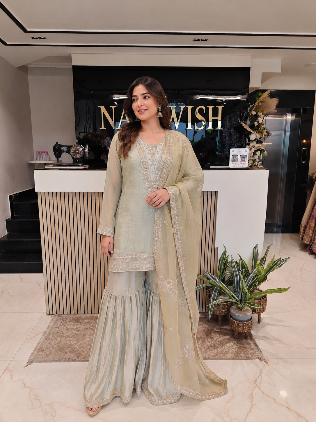Pista Green Garara Set
Tissue Garara Suit
Designer Garara Set
Wedding Wear Garara
Festive Party Wear Ethnic Set