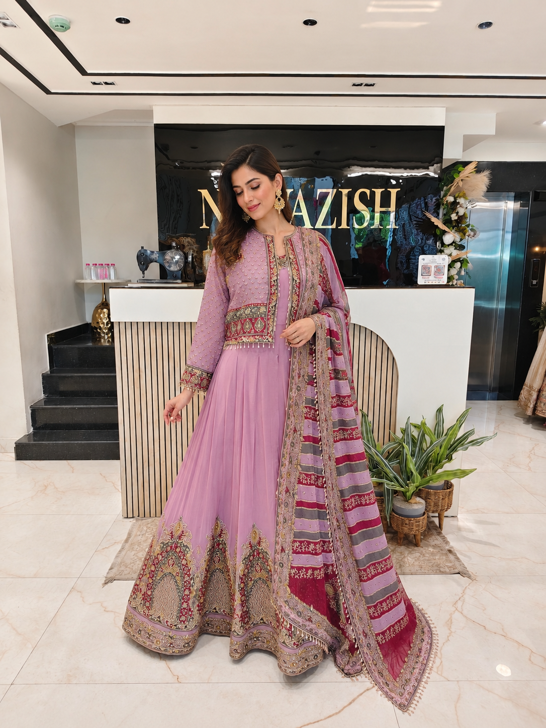 Lavender Georgette Anarkali Set
Designer Anarkali Suit
Wedding Wear Anarkali
Festive Party Wear Anarkali
Georgette Designer Suit