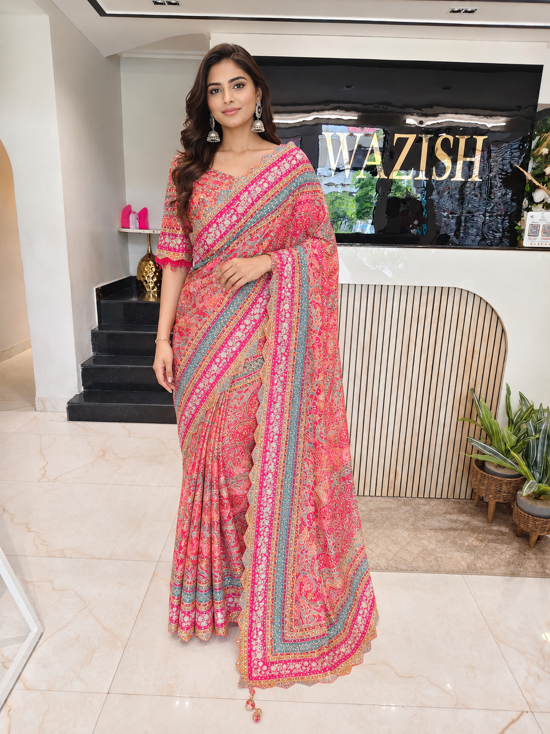 Multicolour Georgette Saree
Zari Work Saree
Stone Work Saree
Designer Party Wear Saree
Wedding Wear Saree