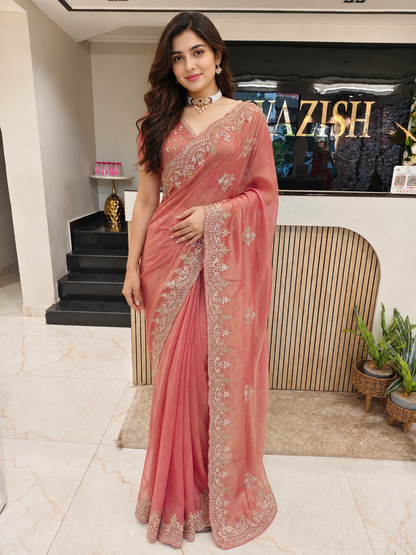 Maroon Crush Tissue Saree
Kutdana Work Saree
Resham Work Saree
Designer Party Wear Saree
Wedding Wear Saree