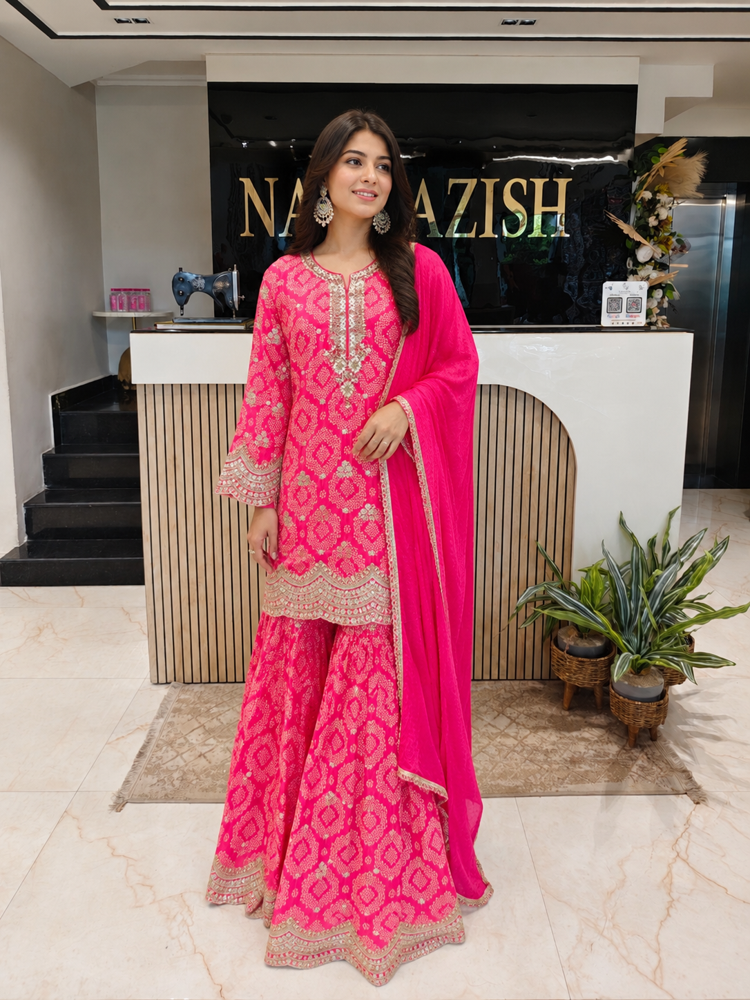 Pink Crepe Sharara Set
Designer Sharara Suit
Wedding Wear Sharara
Festive Party Wear Ethnic Set
Crepe Designer Suit