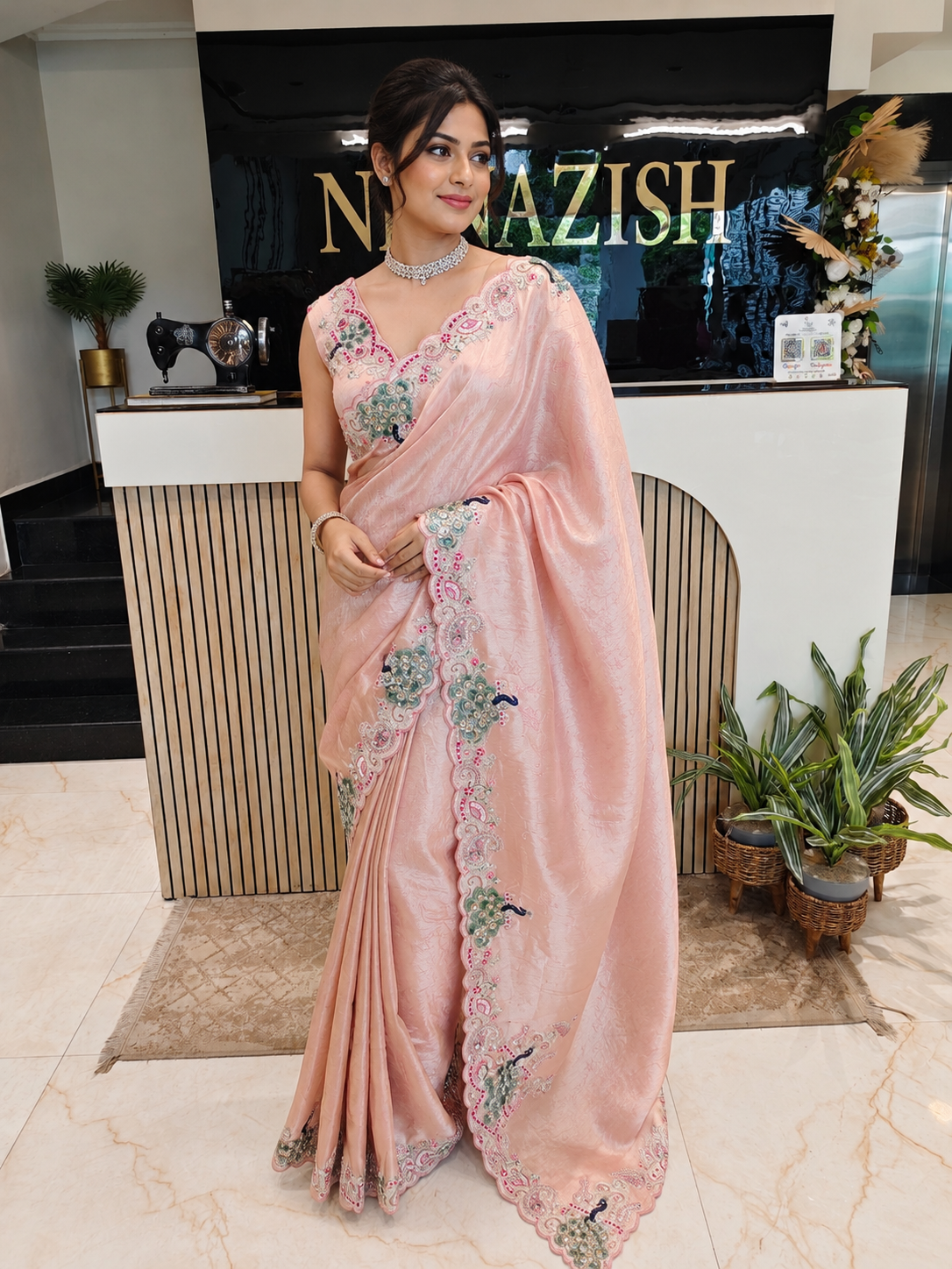 Baby Pink Jacquard Tissue Saree
Designer Jacquard Tissue Saree
Kutdana Work Saree
Wedding Wear Saree
Luxury Ethnic Saree