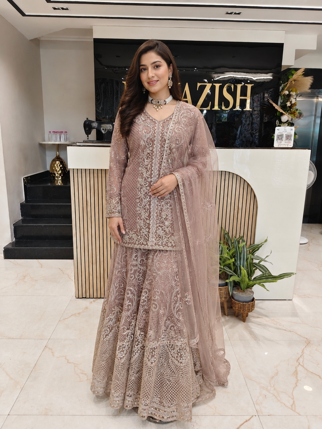 Mouse Net Sharara Set
Designer Net Sharara Suit
Wedding Wear Sharara
Mirror Work Sharara Set
Festive Party Wear Sharara