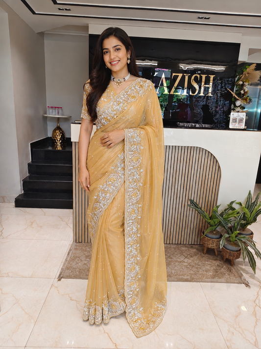 Lemon Tissue Saree
Kutdana Work Saree
Handwork Saree
Designer Party Wear Saree
Festive Wear Saree