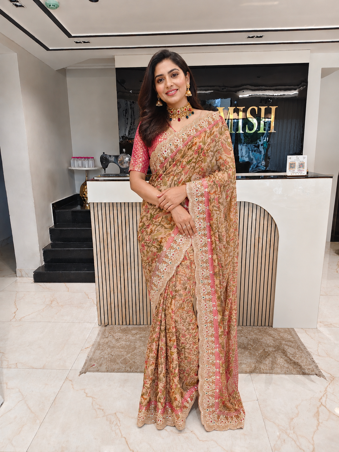 Rani Pink Tissue Saree
Zari Work Saree
Dori Work Saree
Designer Party Wear Saree
Wedding Wear Saree