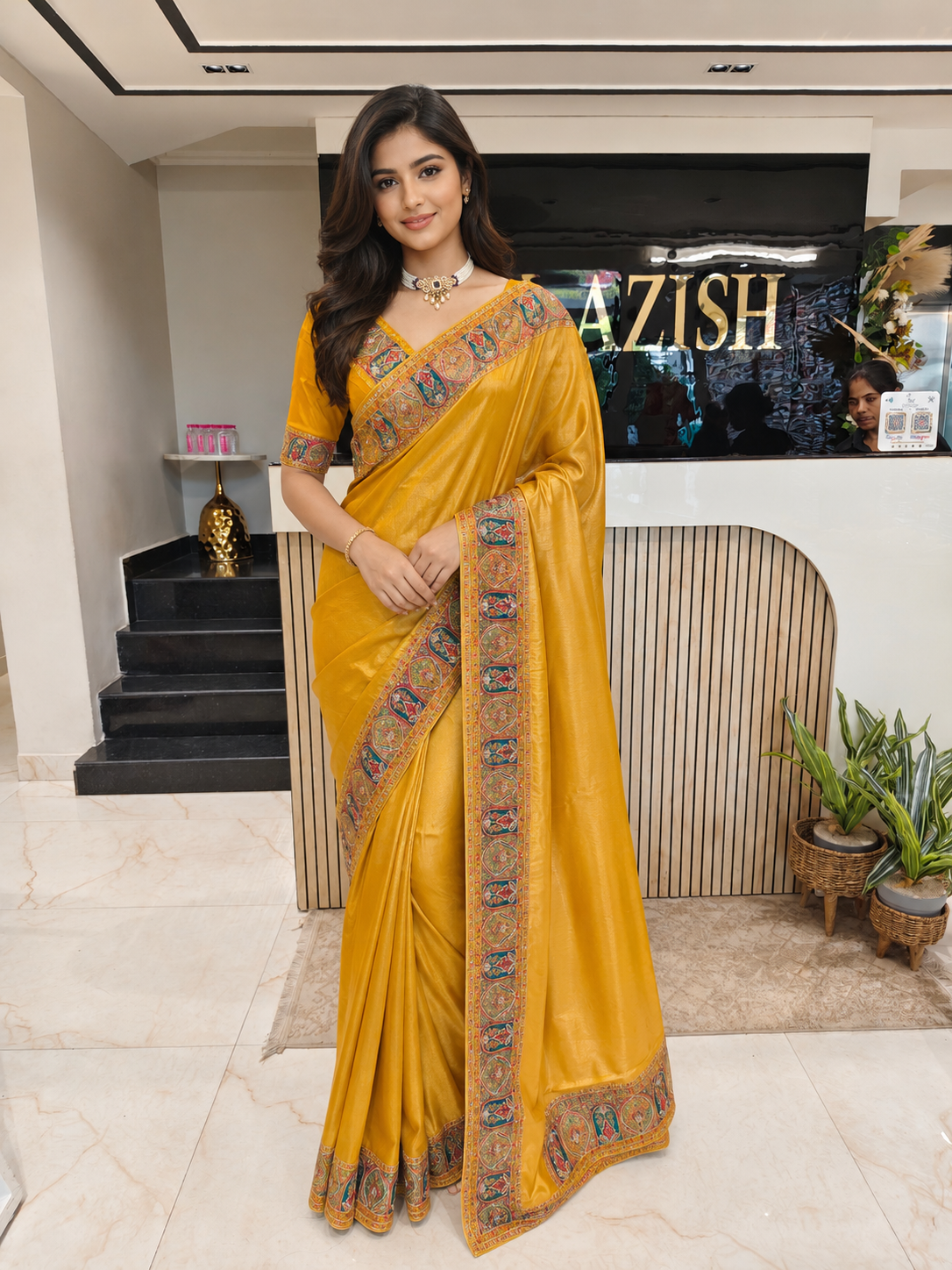 Mustard Tissue Saree
Kutdana Work Saree
Stone Work Saree
Designer Party Wear Saree
Wedding Wear Saree