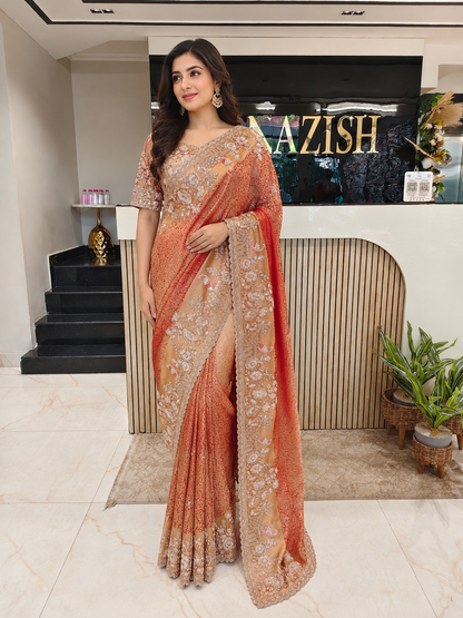 Rust Khaddi Georgette Saree
Khaddi Georgette Saree
Kutdana Work Saree
Designer Party Wear Saree
Wedding Wear Saree