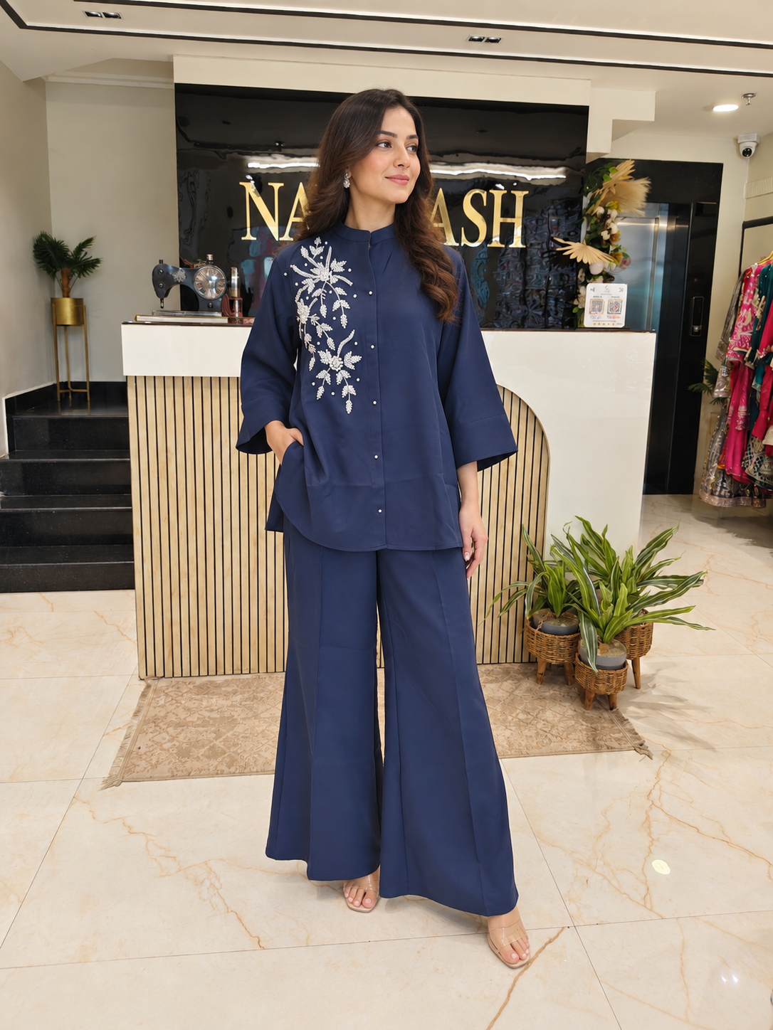 Navy Blue Cotton Lycra Co-ord Set
Designer Cotton Lycra Co-ord Set
Pearl Kutdana Work Co-ord Set
Party Wear Palazzo Co-ord Set
Luxury Ethnic Wear