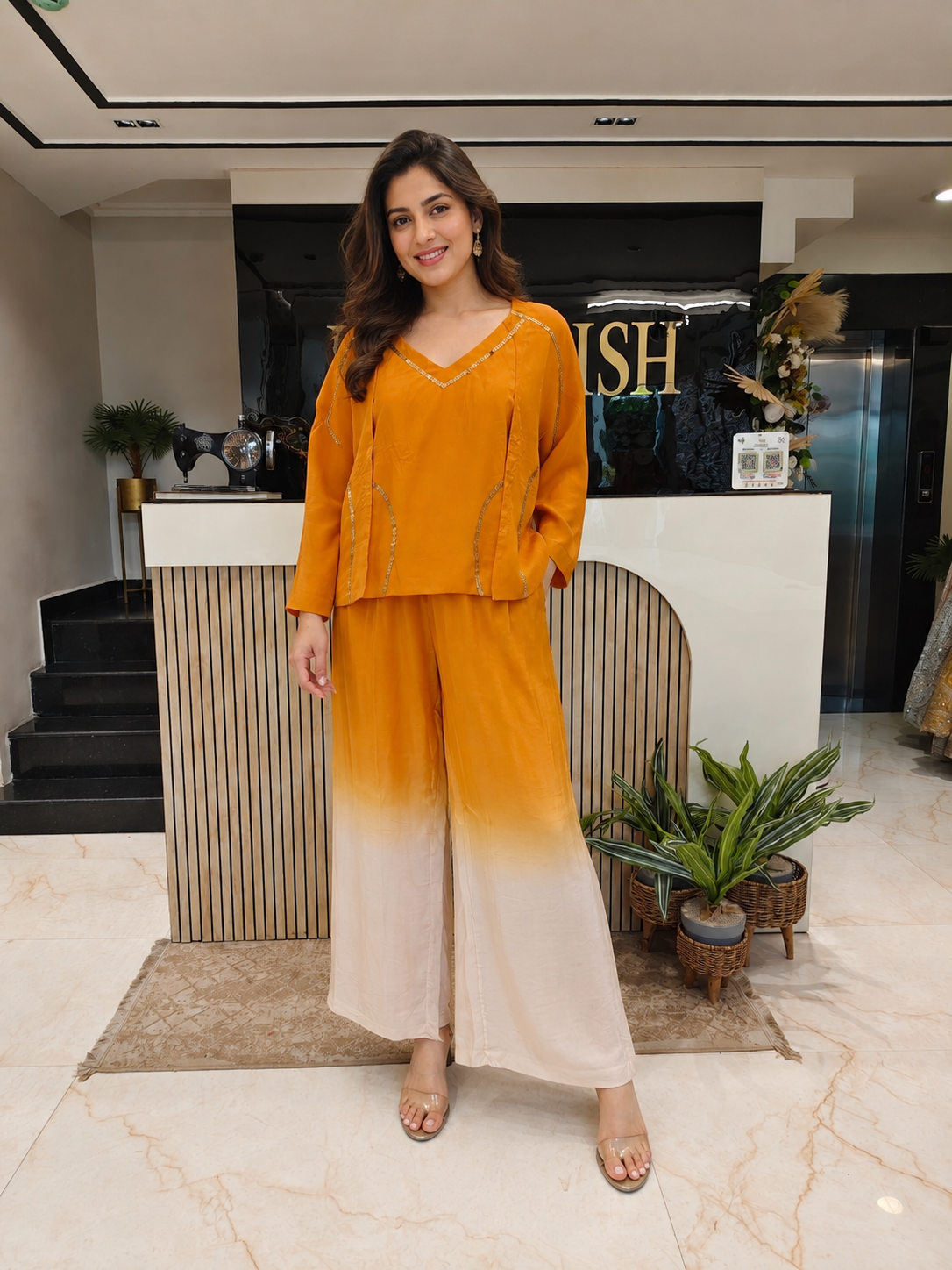 Mustard Crepe Co-ord Set
Designer Crepe Kurta Pant Set
Sequins Work Co-ord Set
Ombre Pants Ethnic Outfit
Luxury Ethnic Wear