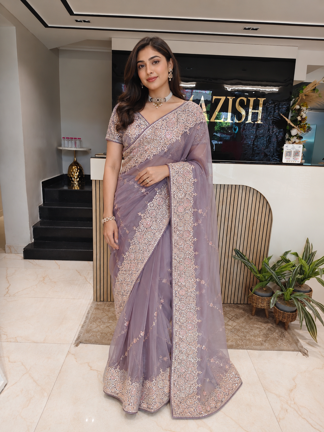 Grey Glass Tissue Saree
Dabka Work Saree
Kutdana Work Saree
Designer Party Wear Saree
Wedding Wear Saree