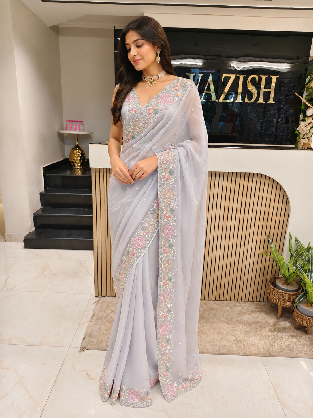 Grey Crepe Saree
Resham Work Saree
Kutdana Work Saree
Designer Party Wear Saree
Wedding Wear Saree