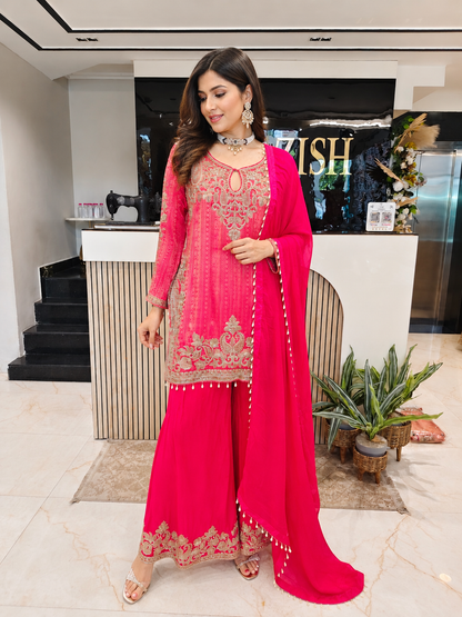 Rani Pink Farshi Salwar Set
Jacquard Tissue Kurta Set
Designer Farshi Salwar Suit
Wedding Wear Farshi Suit
Festive Party Wear Kurta Set