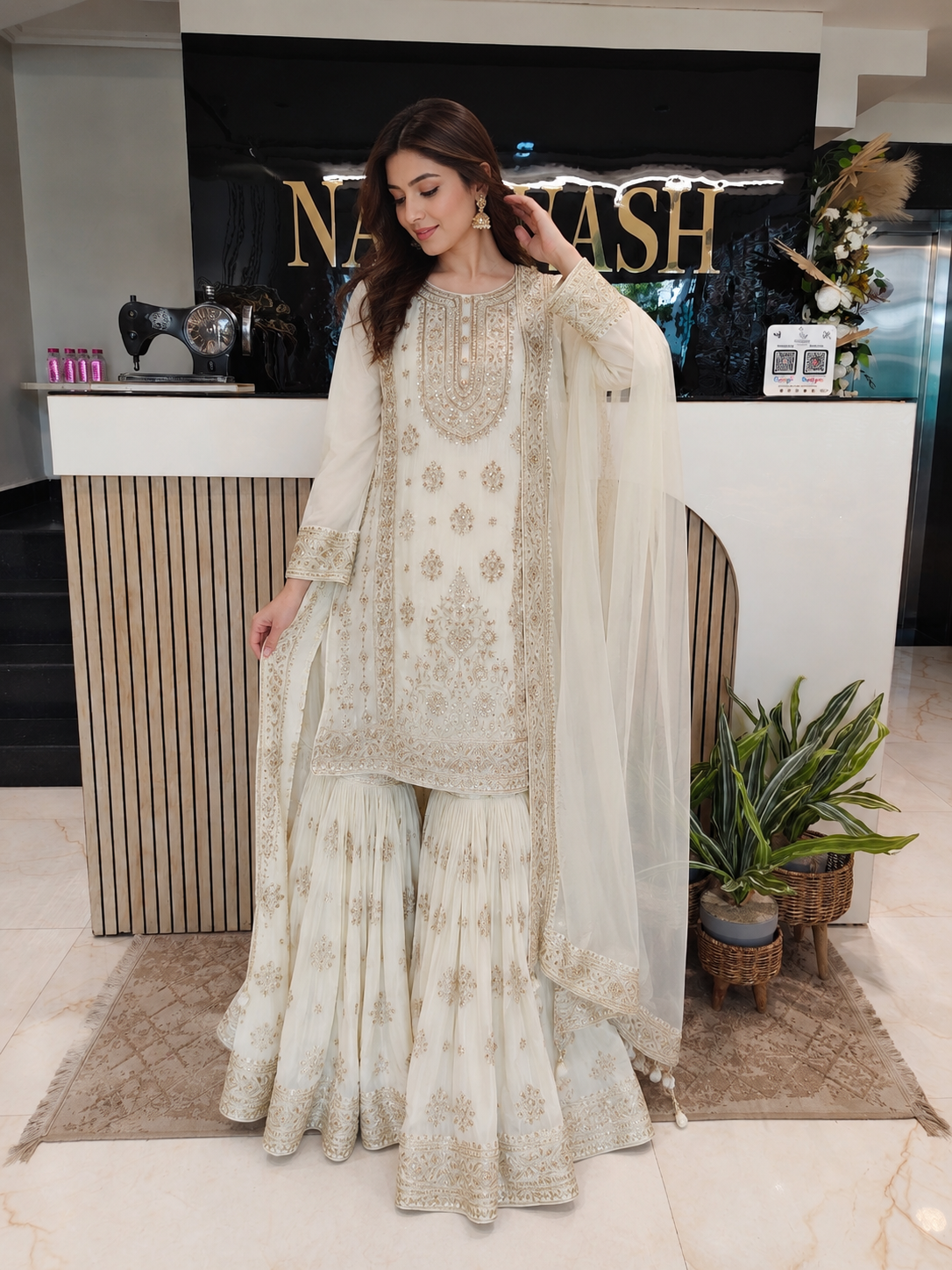 Cream Chinon Garara Set
Designer Garara Suit
Wedding Wear Garara
Festive Party Wear Ethnic Set
Chinon Designer Suit