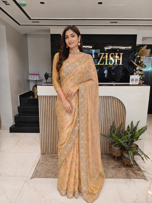 Mustard Tissue Saree
Weaving Work Saree
Zari Work Saree
Designer Party Wear Saree
Wedding Wear Saree