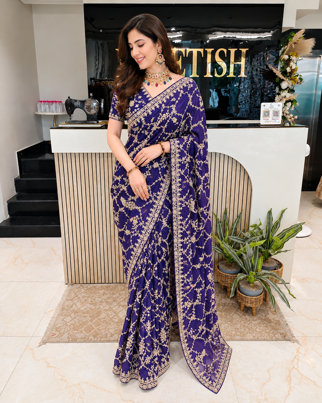Purple Organza Saree
Zari Work Saree
Stone Work Saree
Designer Party Wear Saree
Wedding Wear Saree