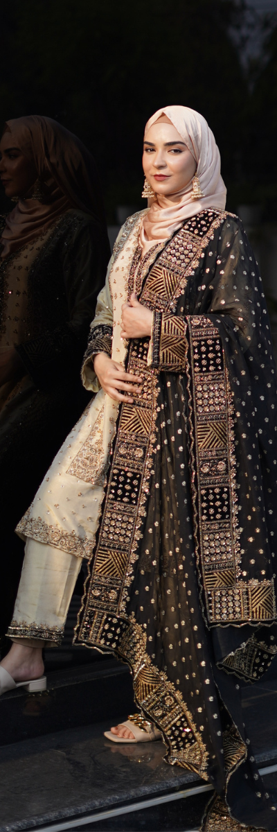 Step into timeless elegance with our golden hand-embellished suit—crafted for celebrations like Eid, Nikah, weddings, and beyond. At Nawazish, we offer a wide variety of luxurious suits in classic and contemporary styles, with intricate craftsmanship and graceful silhouettes.
We believe in inclusivity—whether you prefer modest, conservative fashion or statement ethnic glamour, you’ll find the perfect ensemble here. Celebrate culture, elegance, and individuality with our designer suits made for every woman, every story.