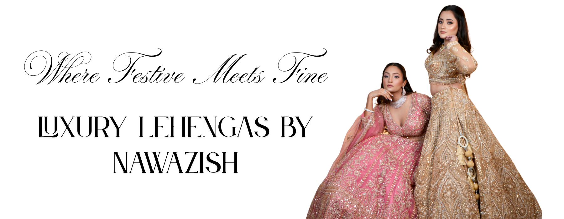 Discover Nawazish’s curated collection of designer lehengas—perfect for brides, bridesmaids, and the entire bridal party. Crafted with heritage-inspired hand embroidery, fine craftsmanship, and luxurious fabrics, these lehengas blend traditional artistry with modern elegance. Whether you're the bride or part of her tribe, our non-bridal lehengas offer statement-worthy looks for weddings, sangeet, and festive occasions.