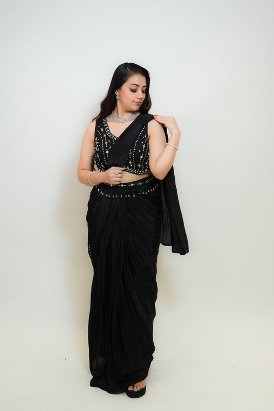 Black Amour drape saree